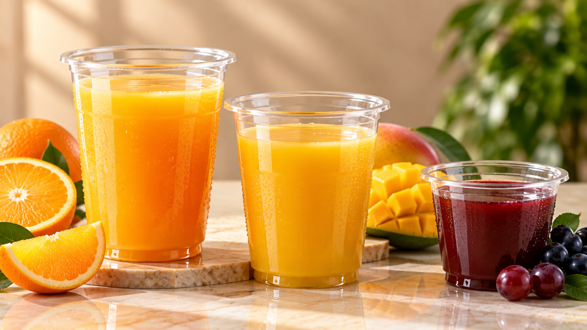 Fresh Juice Trio with Seasonal Fruit