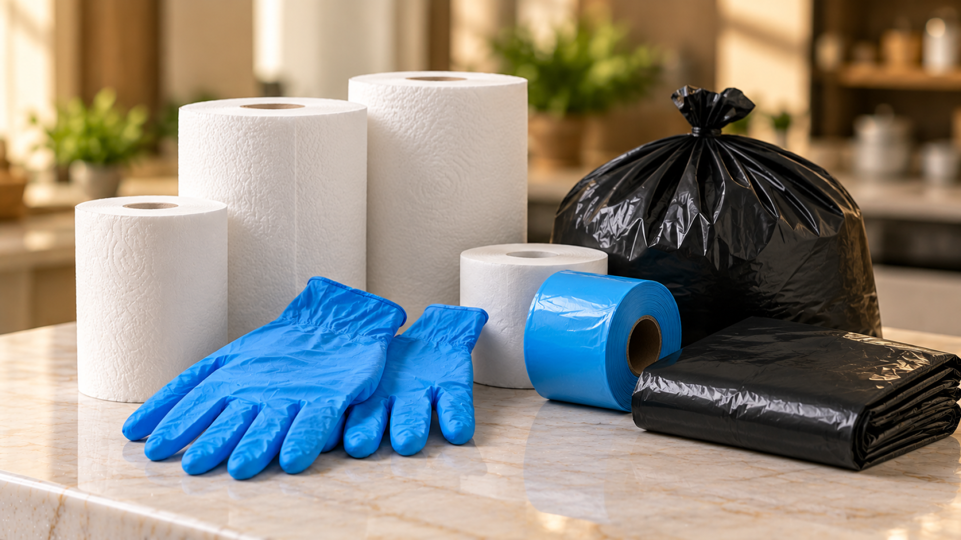 Household Cleaning Supplies Still Life