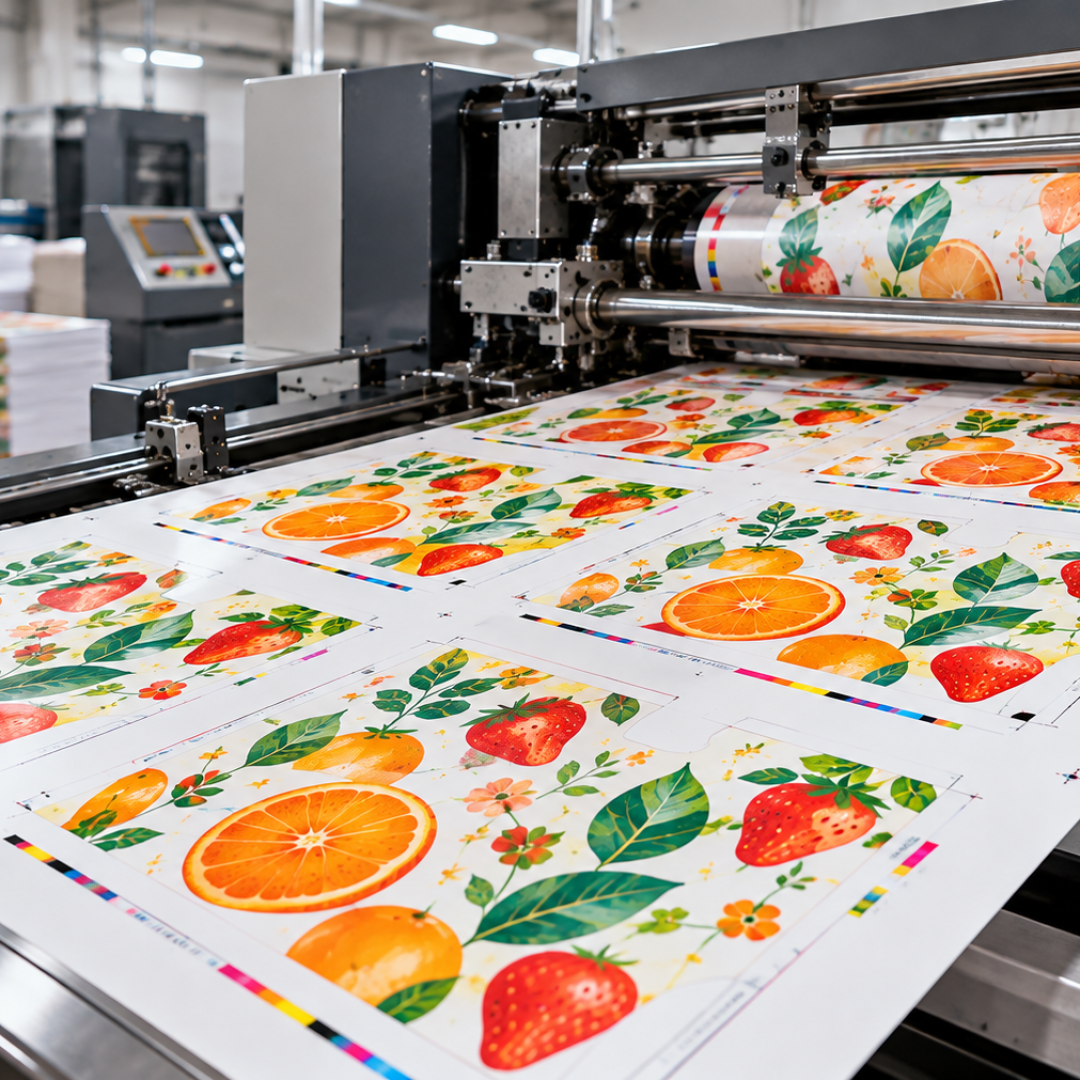 Industrial Press Printing Fruit Packaging