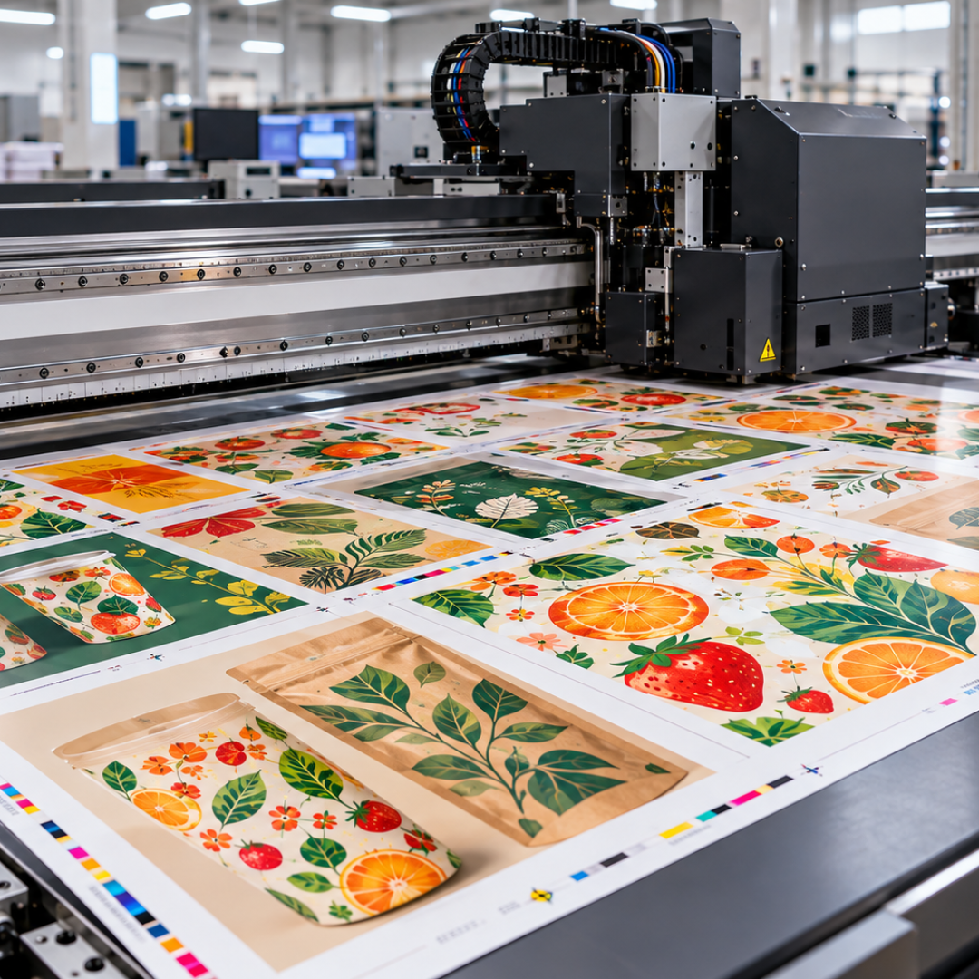 Industrial Printer Producing Vibrant Packaging Prints