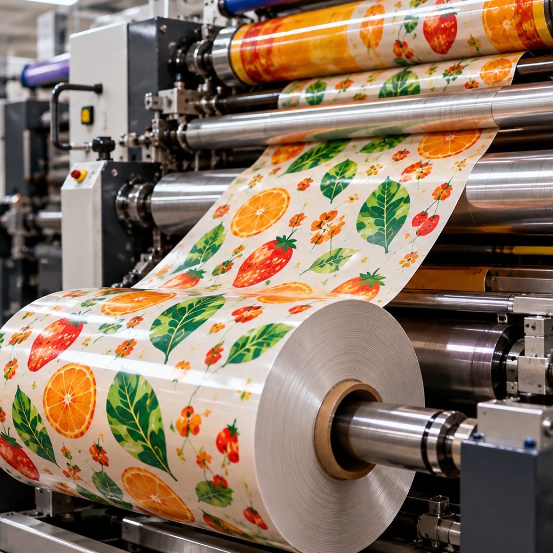 Vibrant Fruit Packaging Press