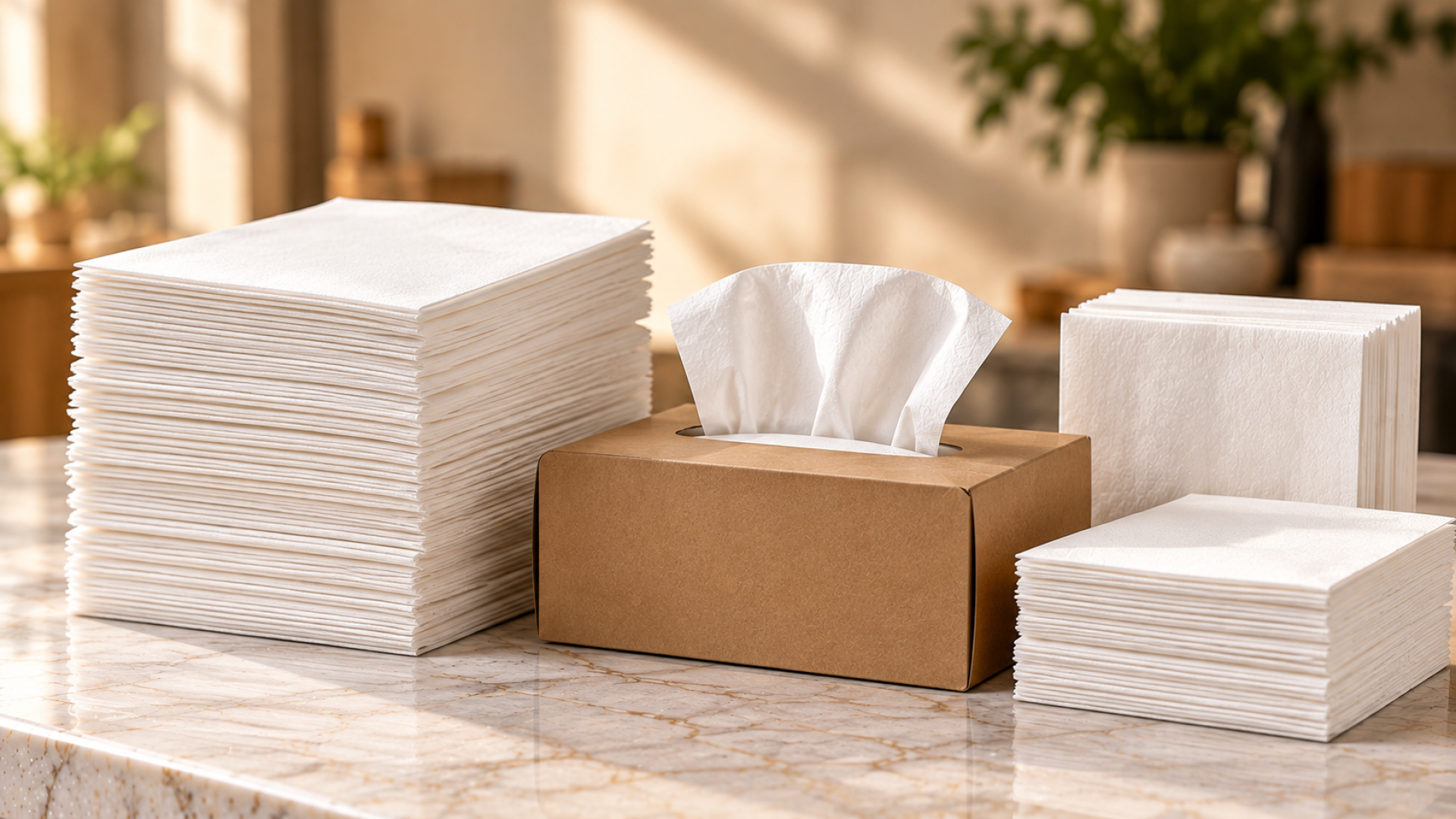 Warm Minimalist Tissue Still Life